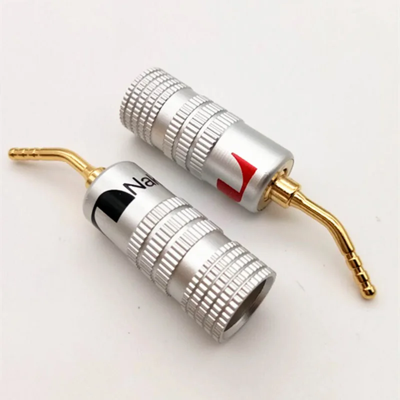 Новый 24K золотой динамик Nakamichi Pin Angel 2 мм банановый штекер для динамика