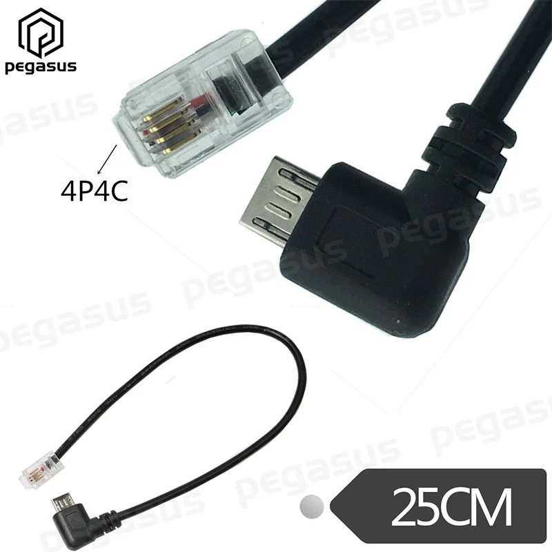 25 см USB Micro 5P Male к RJ9 4P4C кристальная головка конвертер провод телефонный телефон |