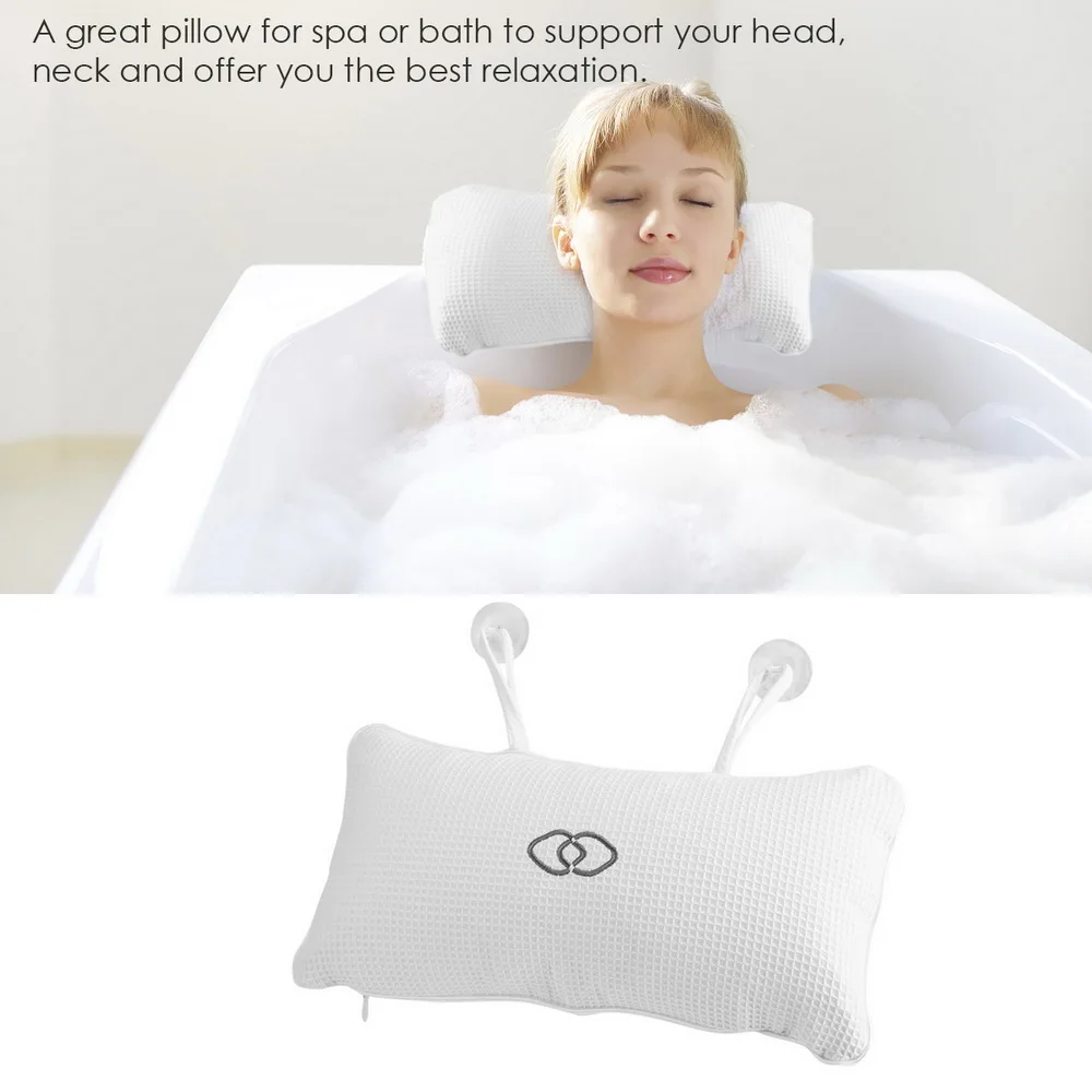 

SPA Bath Inflatable Pillows Foldable Jacuzzi Bathtub Hot Tub Accessories Waffle Pattern Fabric + PVC 350*200mm