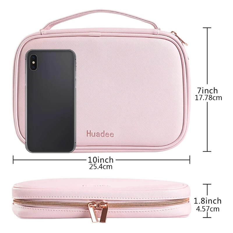 

Portable Travel Jewelry Box Zipper Storage Bag Necklace Earrings Rings Bracelet Organizer Display Carrying Case