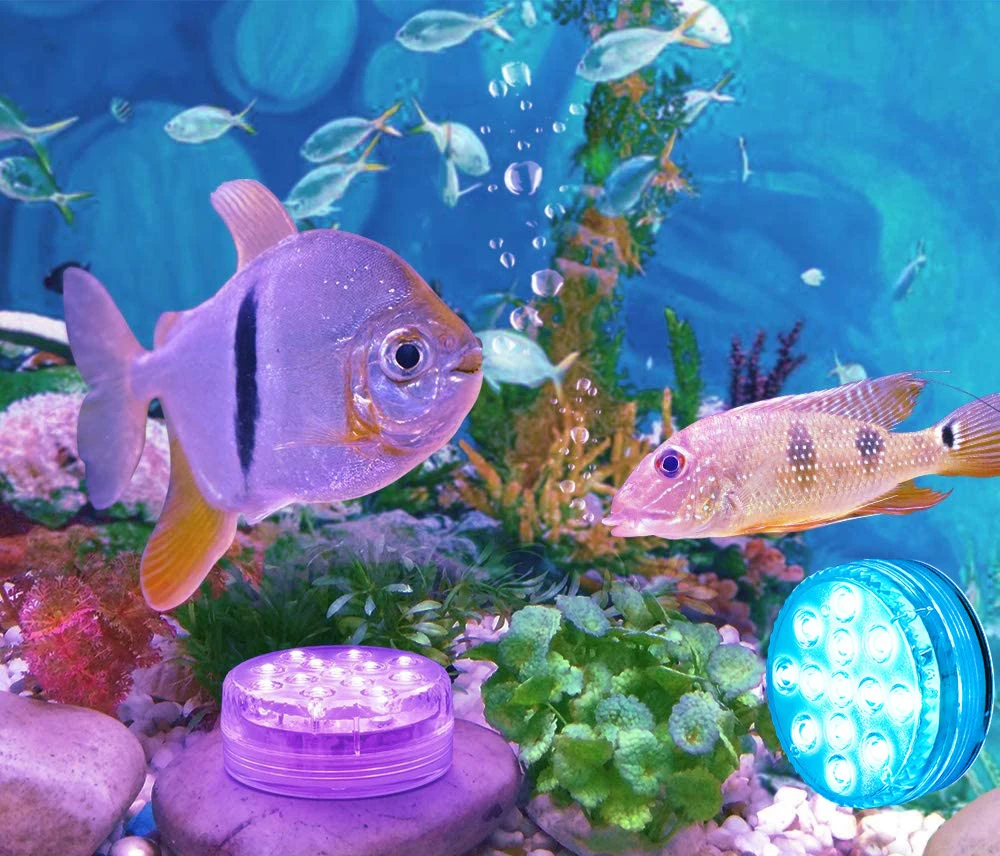 

Magnet 13 LED RGB Submersible IP68 Underwater Night Lamp Vase pool RF Remote
