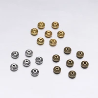 50pcslot 6mm mix antique loose spacer bead cone pattern metal beading vintage bracelet beads for diy jewelry making supplies