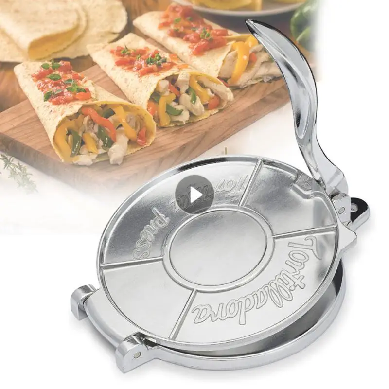 

Foldable Tortilla Maker Dough Press Durable Aluminum Alloy Dough Pastry Pancake Pie Maker Tool Hand Press Mold Kitchen Bakeware