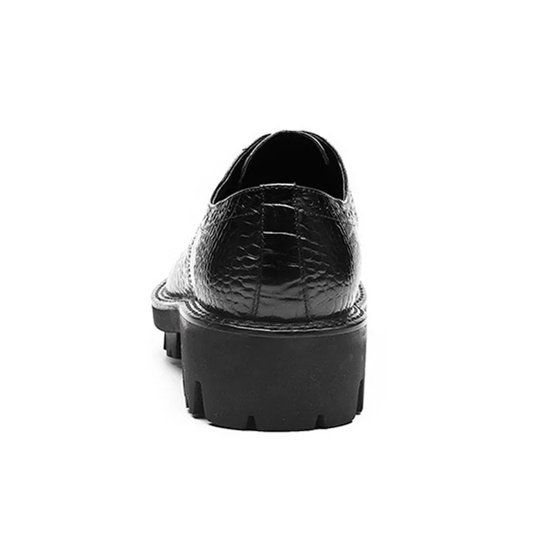 Мужские туфли-оксфорды из натуральной кожи с круглым носком на шнурках | Обувь