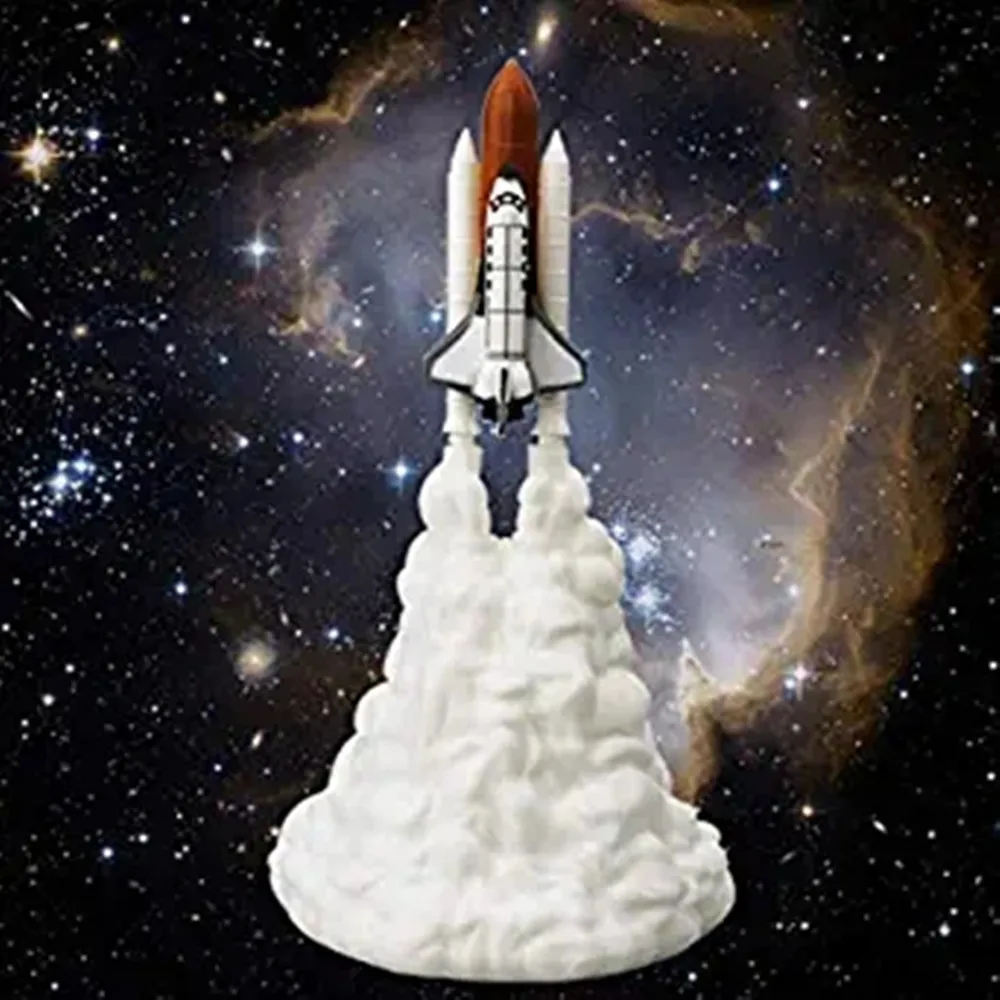 2019 новейшая дропшиппинг 3D печать космический челнок лампа перезаряжаемая