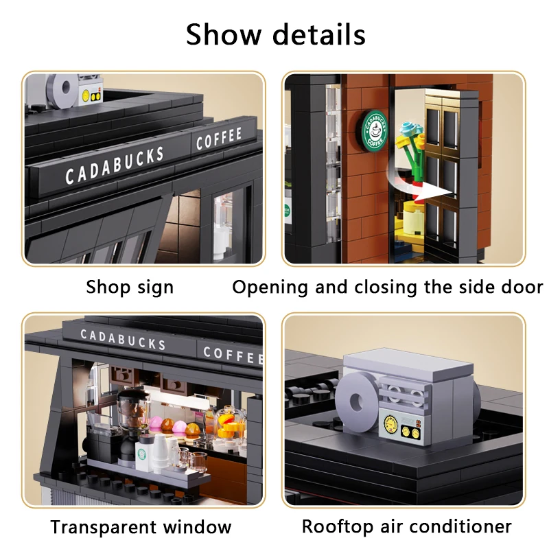 Конструктор MOC Idea кафе уличный вид строительные блоки конструктор для дома