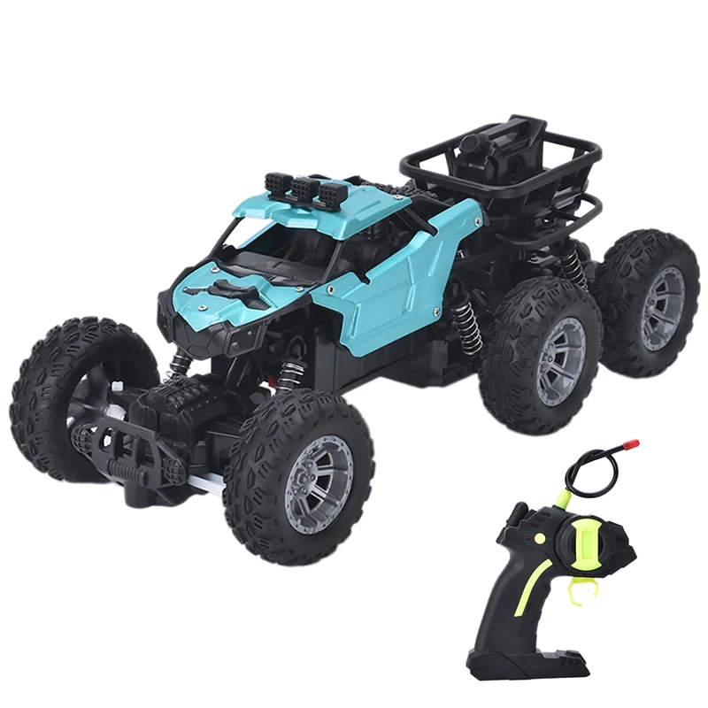 

Six-Wheel Climbing Remote Control Car 4WD Alloy Off-Road Vehicle Strong PowerShock Absorbers Cool Lights Car Toys