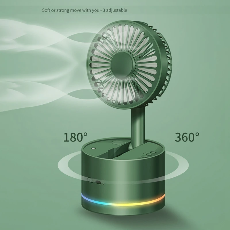 

Foldable Desk Fan USB Rechargeable Humidifying Spray Fan 360 degree Shaking Head Fan Mini Air Cooler