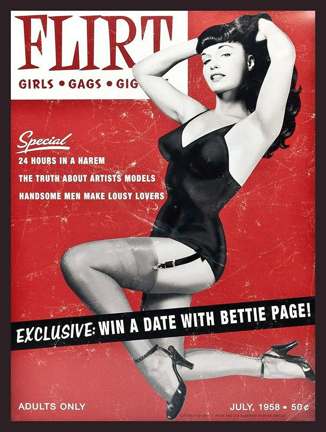 

Металлический жестяной знак Flirt Bettie 12x8 дюймов
