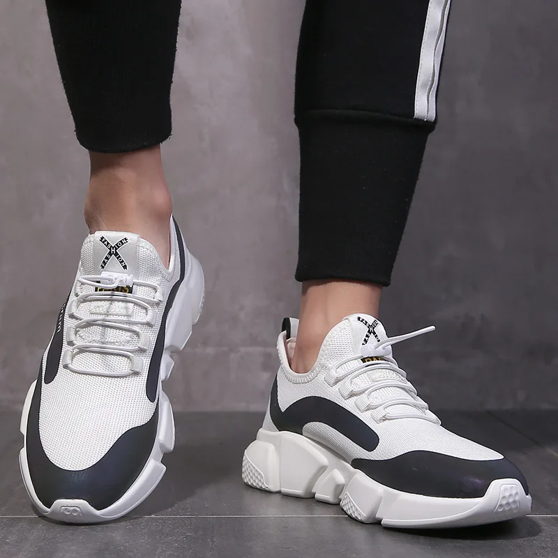 Новая мужская модная обувь 2019 г. Модные спортивные кеды маленькие белые туфли