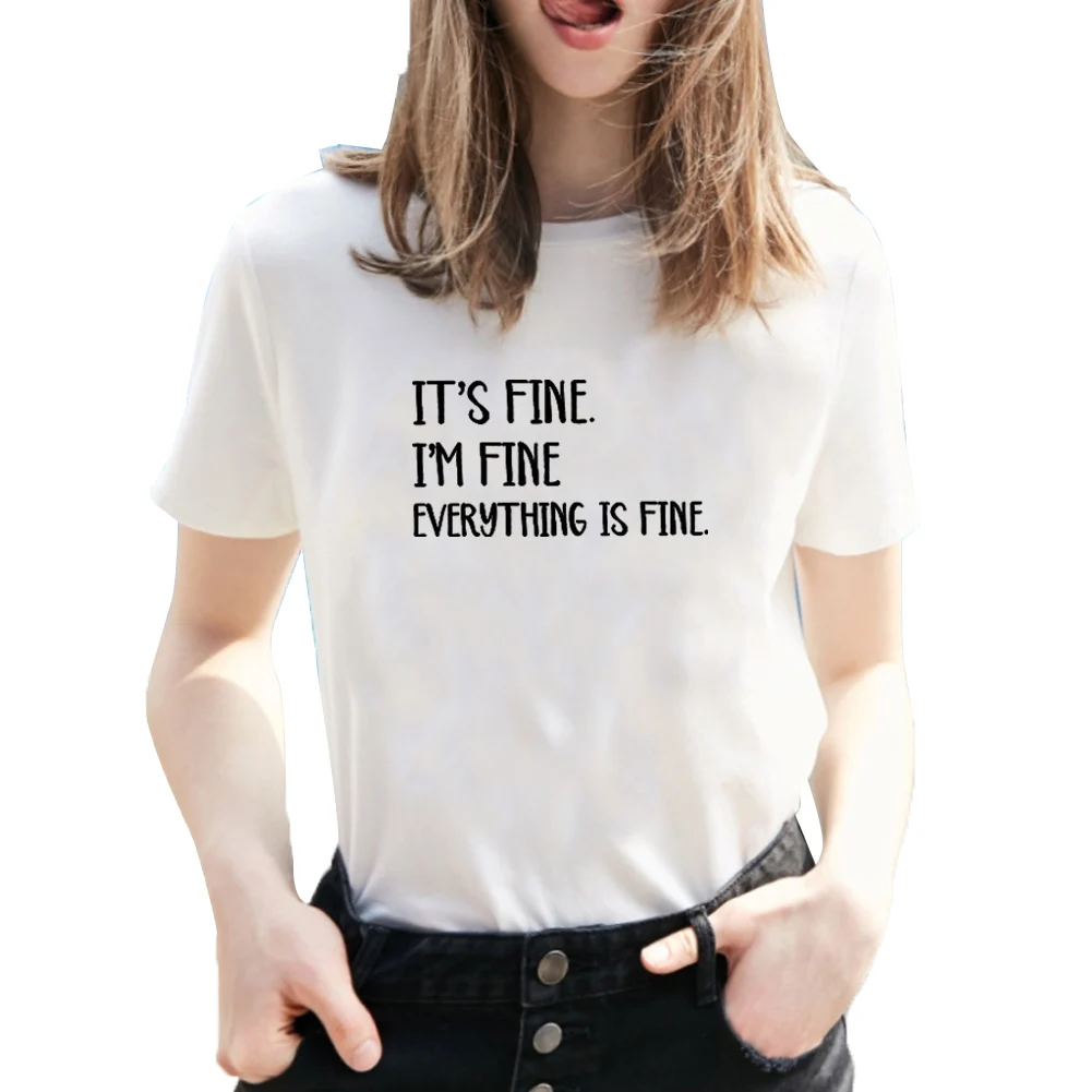 

Женская хлопковая футболка с коротким рукавом, круглым вырезом и принтом