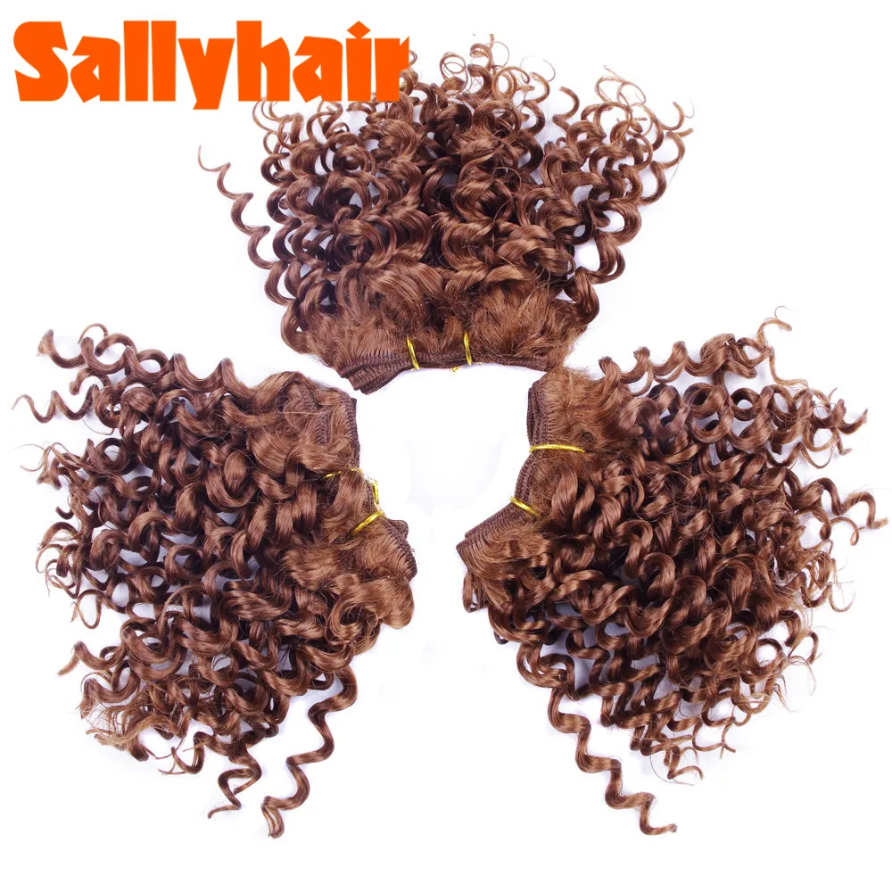 Sallyhair 3 шт./упак. Jerry кудрявые высокотемпературные синтетические волосы для