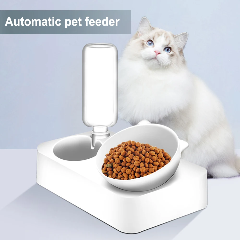 2 в 1 миска для питья кошек и собак миски домашних животных Кормушка кормов фонтан