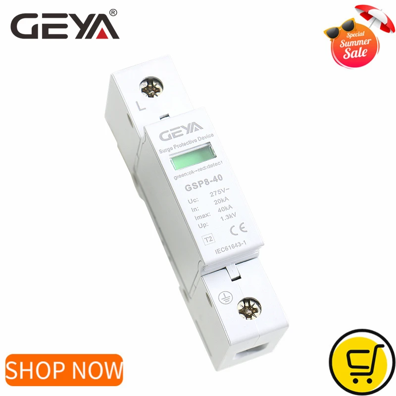 Устройство GEYA GSP8 Однофазное устройство защиты от перенапряжения 275 В 385 в 400 440