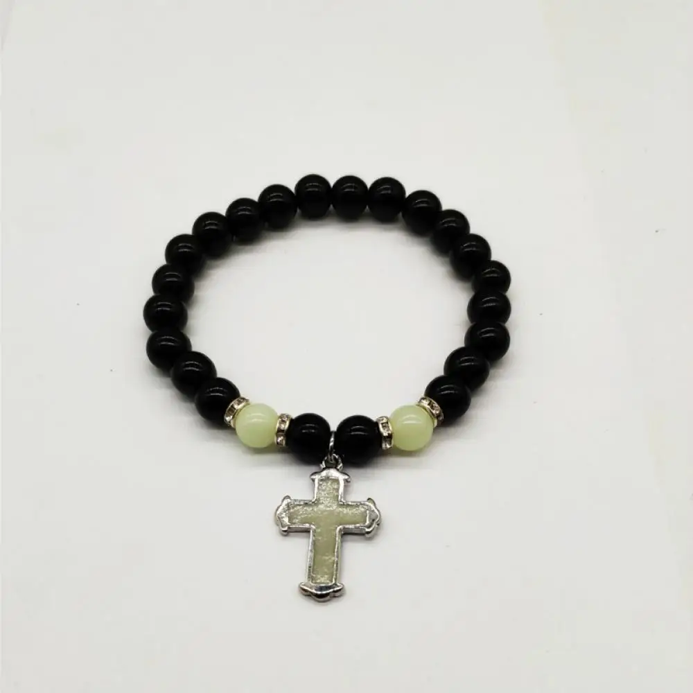 Женский светящийся браслет простой винтажный из перекрещивающихся бусин с