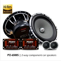 puzu upgrade hi res 2 way component car audio speakers with 360w max output power deep bass fully midrangeclean tweeter hifi
