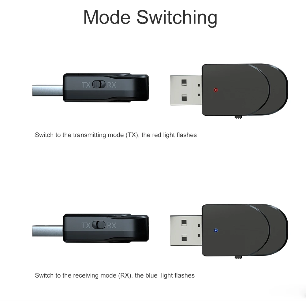 2 в 1 Bluetooth приемник передатчик Мини Bluetooth 5,0 аудио AUX RCA USB 3,5 мм разъем для ТВ ПК автомобильный комплект беспроводной адаптер Черный