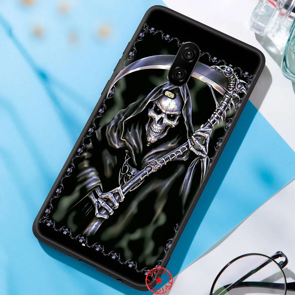 Мрачный смерть с косой Скелет Мягкий силиконовый чехол для oneplus 5 6