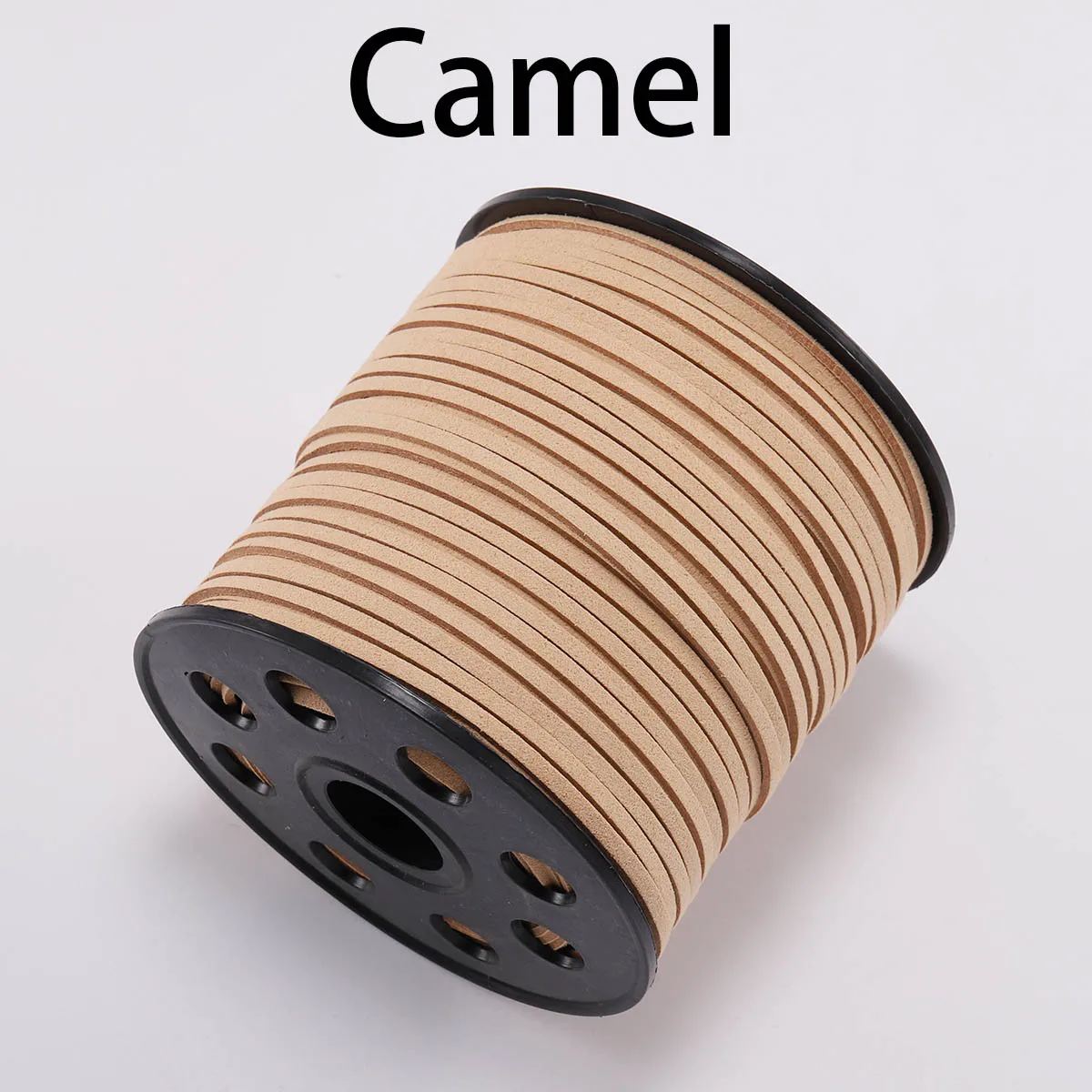 Camel 10 м/лот 2,5 мм плоский плетеный шнур из искусственной замши, Корейская бархатная кожа, ручная работа, веревочная нить для изготовления ювелирных изделий своими руками - Цвет: Camel