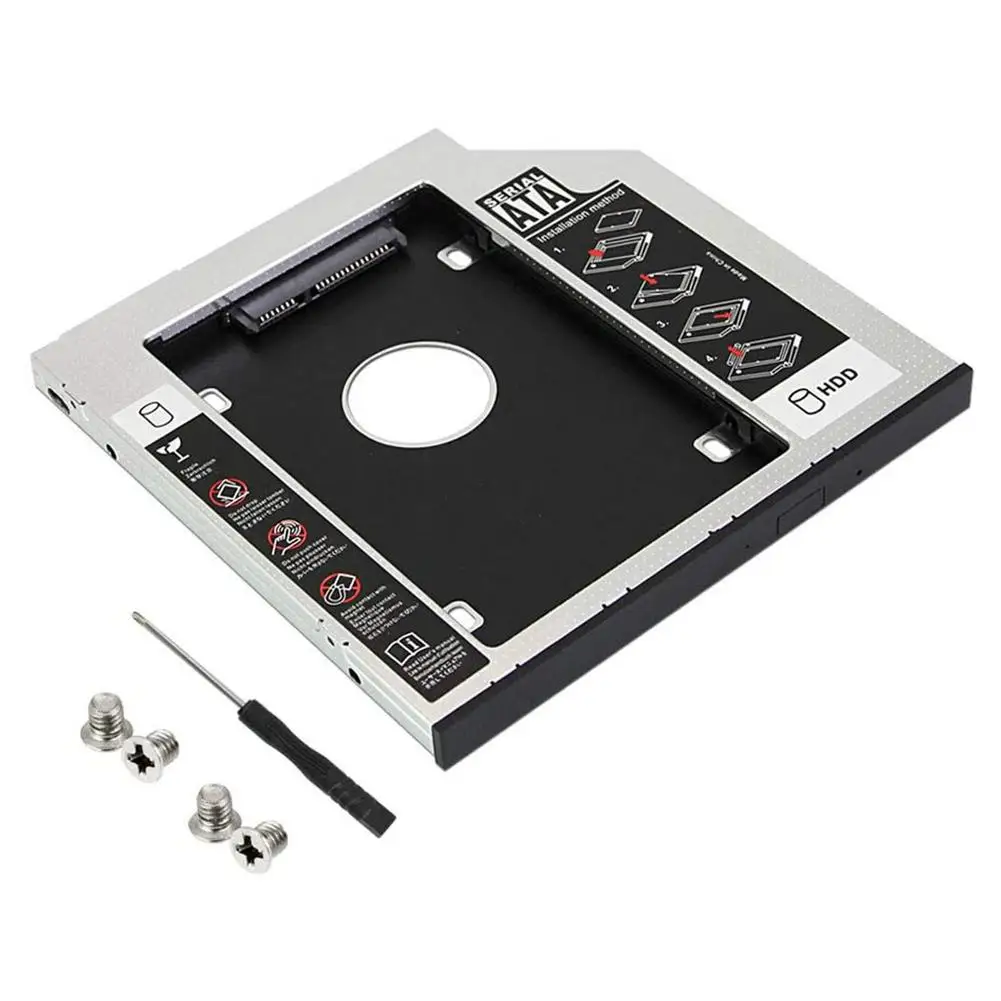 Жесткий диск HDD Caddy лоток 12 7 мм SATA 2nd HD корпус жесткого диска чехол универсальный