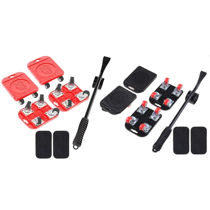 

360 Degree Professional Furniture Mover Tools Transport Lifter Heavy Stuffs Moving 4 Wheels Roller Universal Pulley