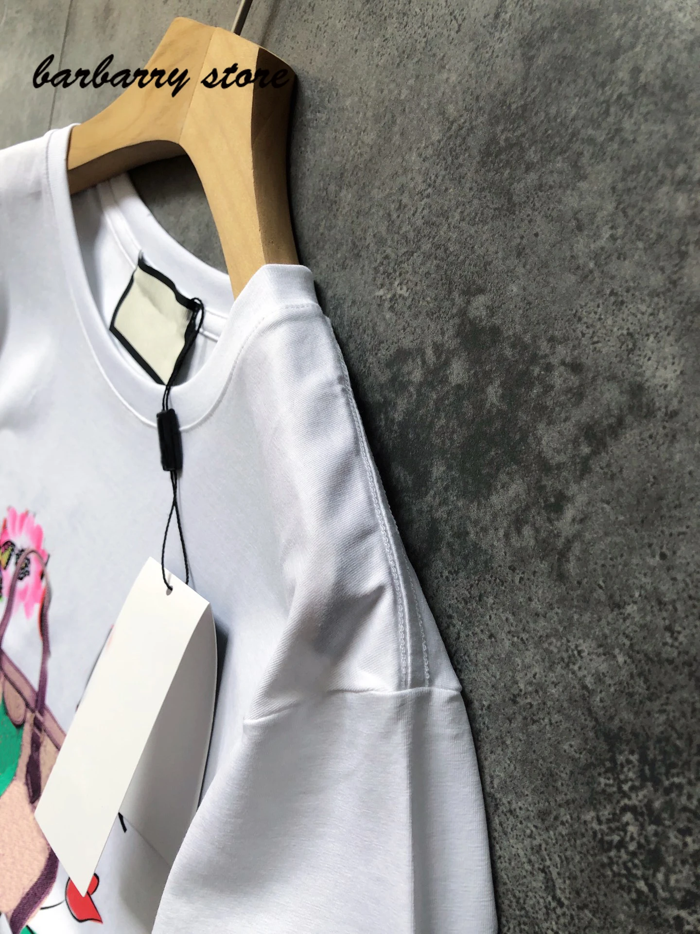 

luxury design flower letter printing woman half sleeve top multi function round neck short sleeve casual loose pattern T-shirt