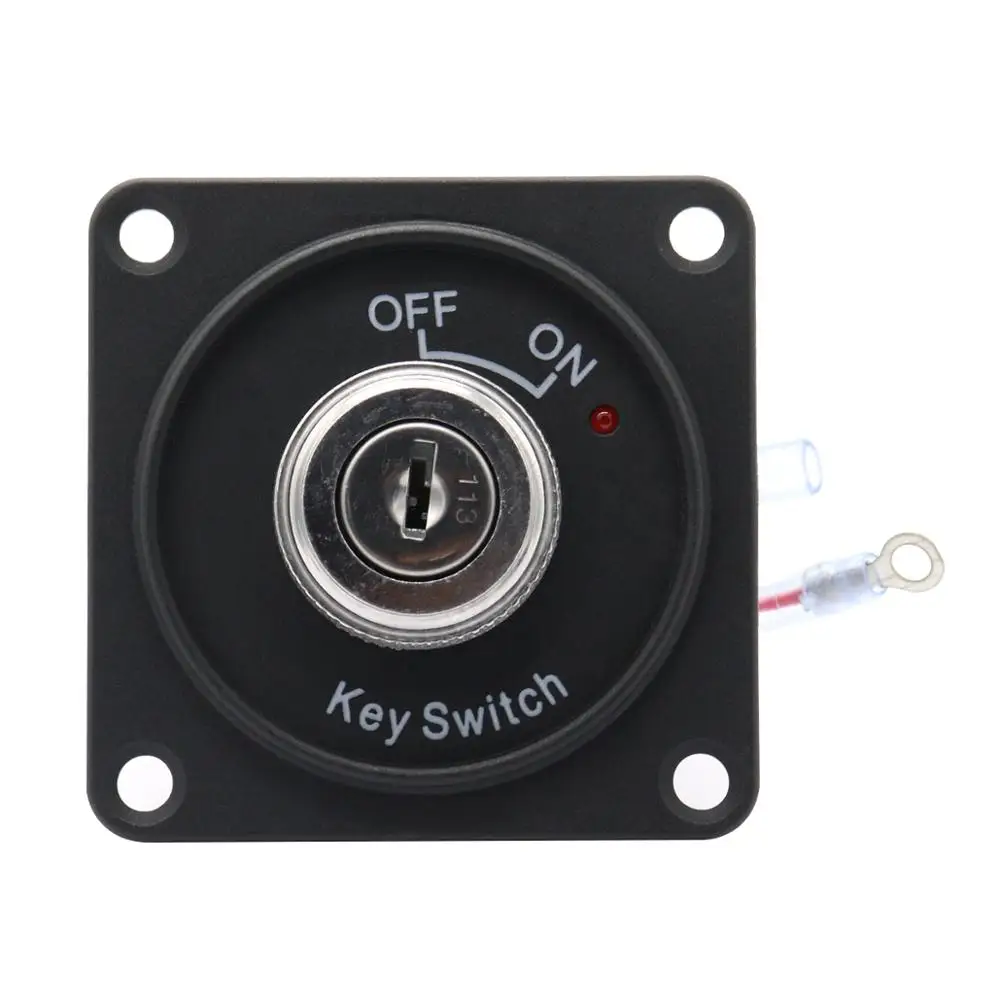 

New DC 12V 10A Ignition Boat Switch Panel with LED 2 Position ON/OFF Key Switch with Panel+2 Keys Ignition Device Part for Boat