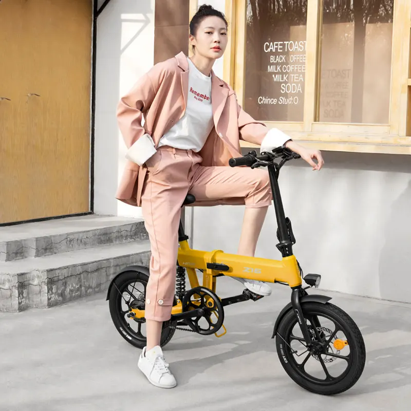 

Himo Z16 Fold electric bicycle 36V lithium battery 250w high speed motor Double front rear suspension Urban folding ebike