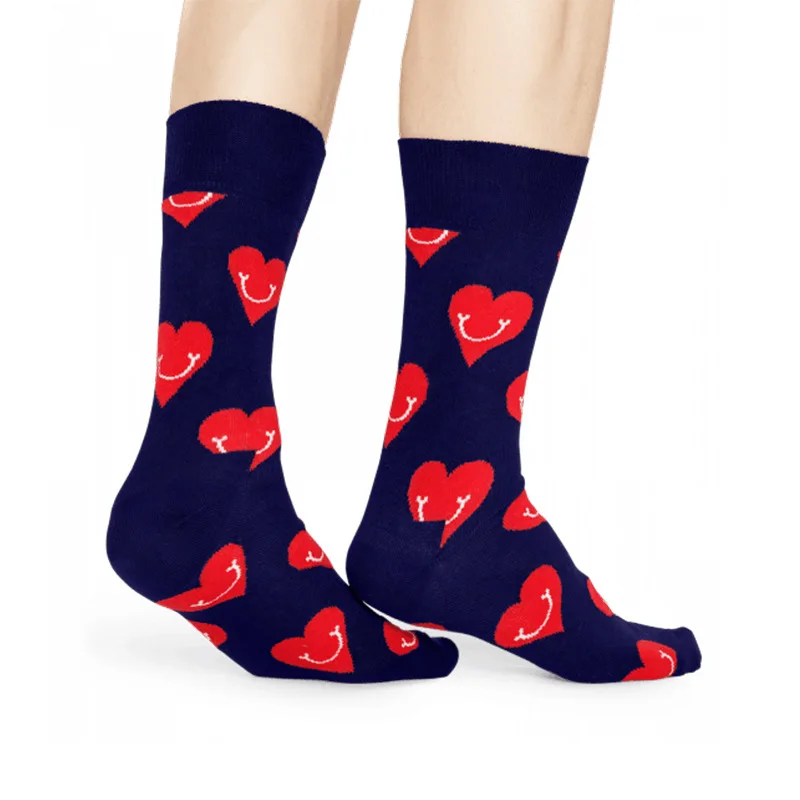 Индивидуальные маленькие красные носки с принтом в форме сердца европейском и