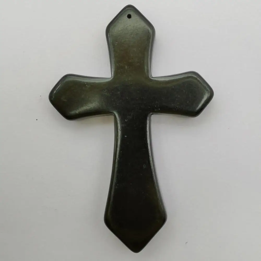 84x55 мм Черный Бирюзовый Крест, драгоценный камень, свободные бусины, подвеска, ювелирные изделия для женщин, подарок S269