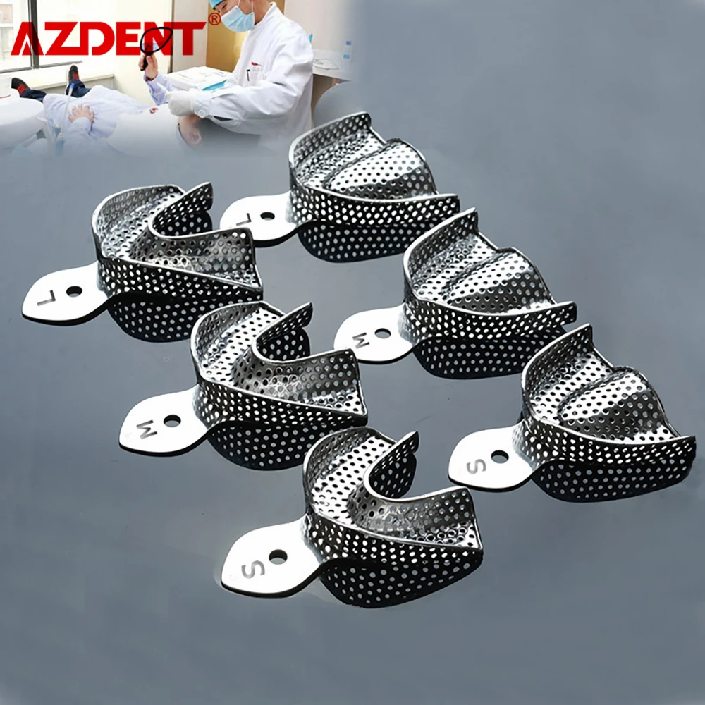 6 шт/комплект стоматологический слепочный поддон Нержавеющая сталь L/M/S Размеры