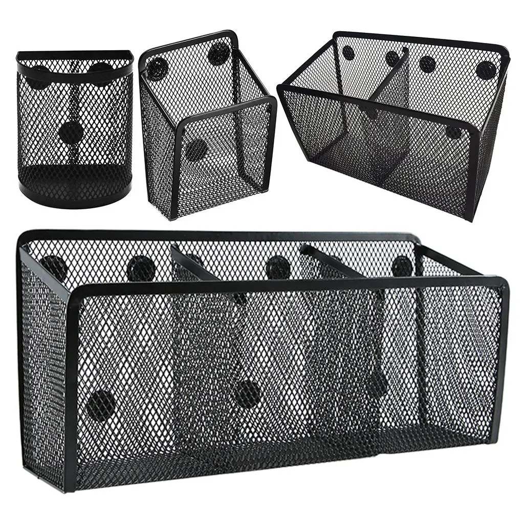 Holder Home Mesh Basket Mesh Pen Case Desktop Container For Desktop Kitchen Refrigerator Blackboard Pen