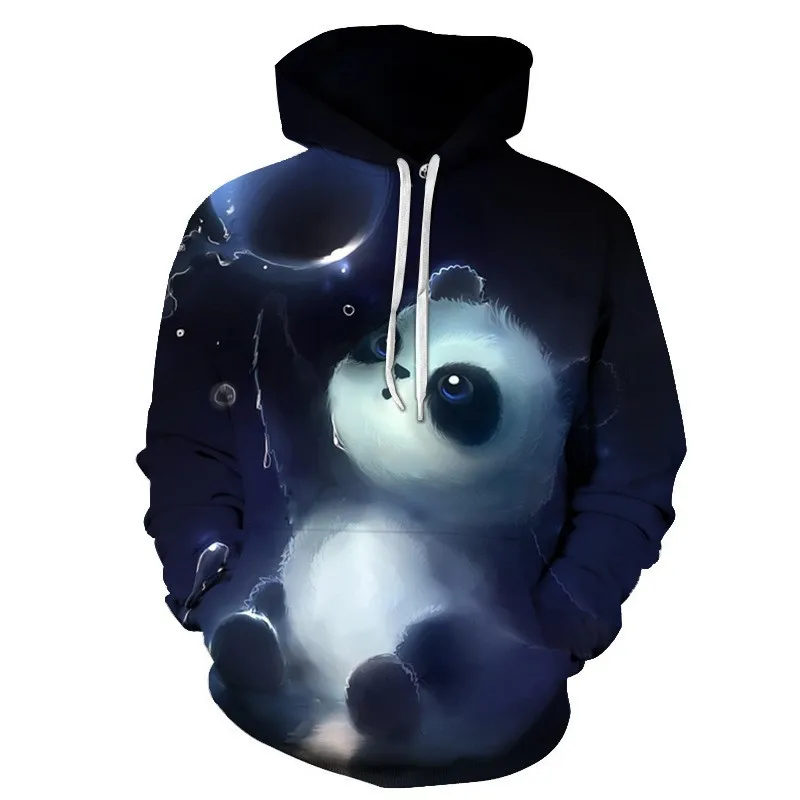 

Spring New 3D Panda Men's Hoodie Casual Sweatshirt Children's Fashion Cute Panda Pullover Sweater Caot