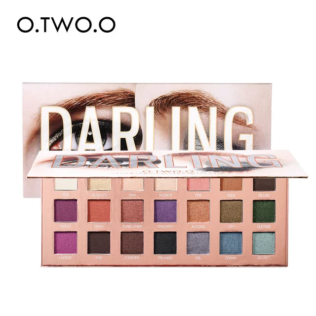 21 Colors eyeshadow O. TWO. O палитра теней для век 21 Цвет Матовая ультра тонкая пудра пигментированные тени Блеск бриллиантовый мерцающий макияж тени для век Палитра - Цвет: 21 Colors eyeshadow