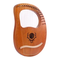 dropship 19 strings wooden mahogany lyre harp musical instrument with tuning wrench and spare strings