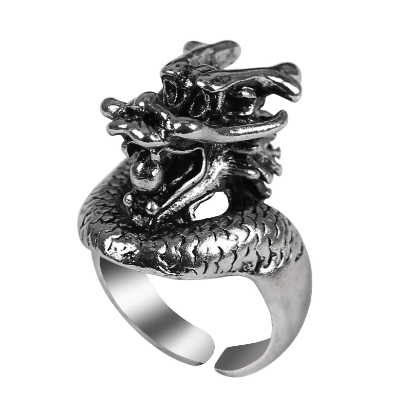 

2020 Newest Men's Ring Animal Snake Lizard Dragon Shape Opening Adjustable Fashion Men And Women Jewelry Gift Direct Sales