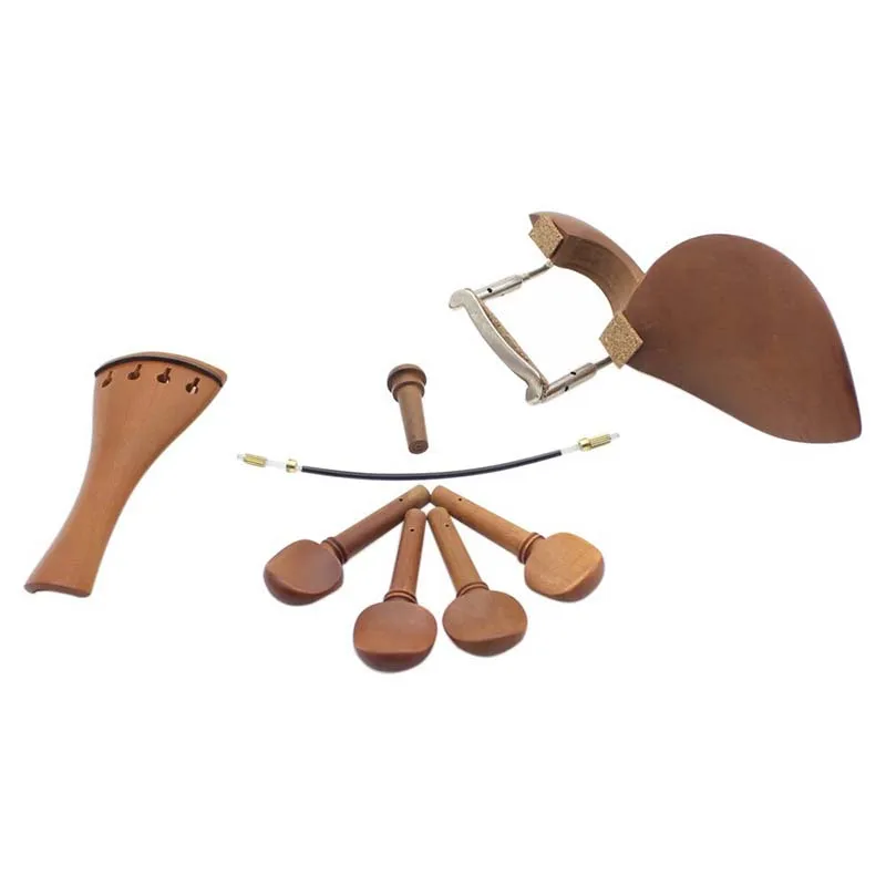 4/4 набор аксессуаров для скрипки подбородка Chinrest Jujube Wood с настройкой Peg Tailpiece Tailgut