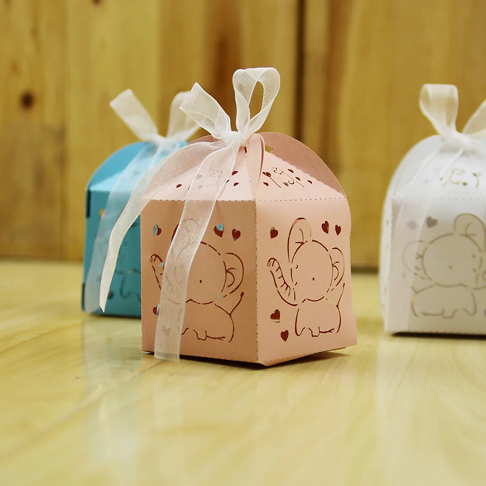 10 шт. детская Свадебная коробка для конфет на день рождения выдолбленный