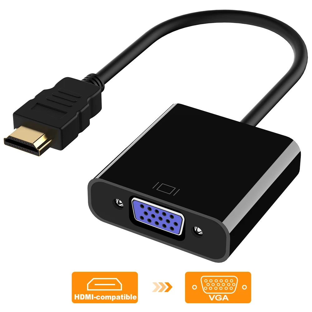 Кабель адаптер hdmi vga 1080P преобразователь цифрового сигнала в аналоговый мама папа