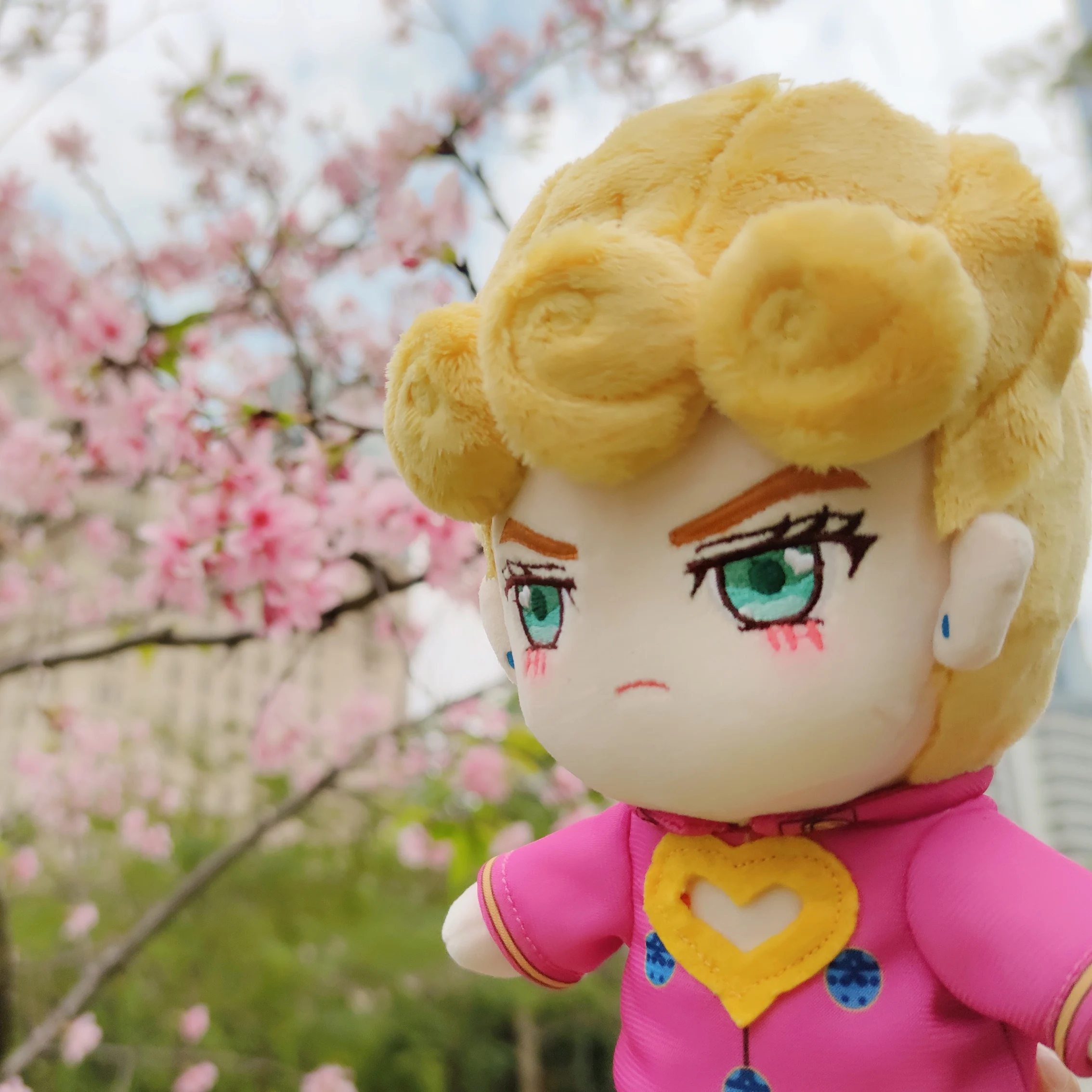 

Anime JoJo's Bizarre Adventure Giorno Giovanna Short Plush Doll Pillow Cute Change Clothing Toys Cushion Cartoon Xmas Gifts 20cm