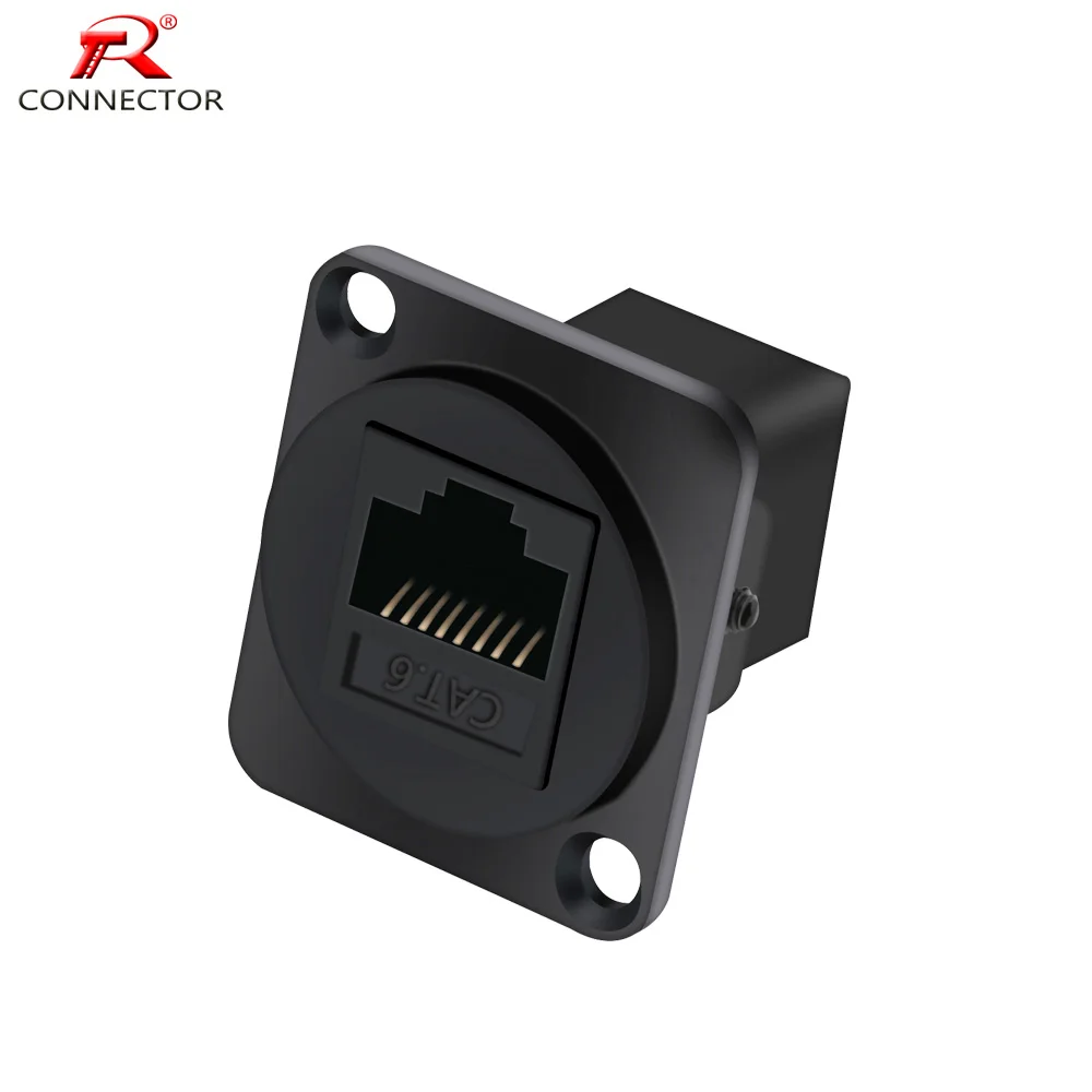50 шт. RJ45 разъем CAT.6 D Тип 8P8C металлический корпус + медные шпильки Панель Крепления