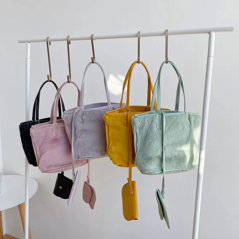 Женская сумка из ангорской шерсти Sunday Повседневная маленькая на плечо