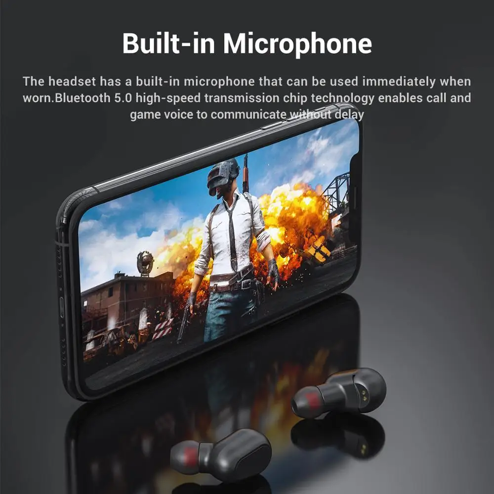 TOPK TWS 5 0 Bluetooth наушники беспроводные HD Стерео шумоподавление игровая гарнитура