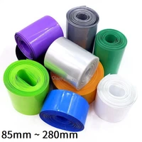 1m pvc heat shrink tube 85mm 280mm width blue black multicolor sheath pack cable sleeve for 18650 lithium battery film wrap