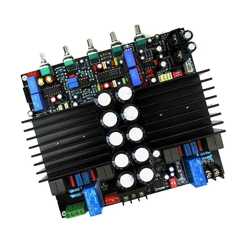 

TDA8954TH Digital Power Amplifier Board 2X210W+420W 2.1 Class D High Power with Bluetooth Front Tone LM1036N+NE5532