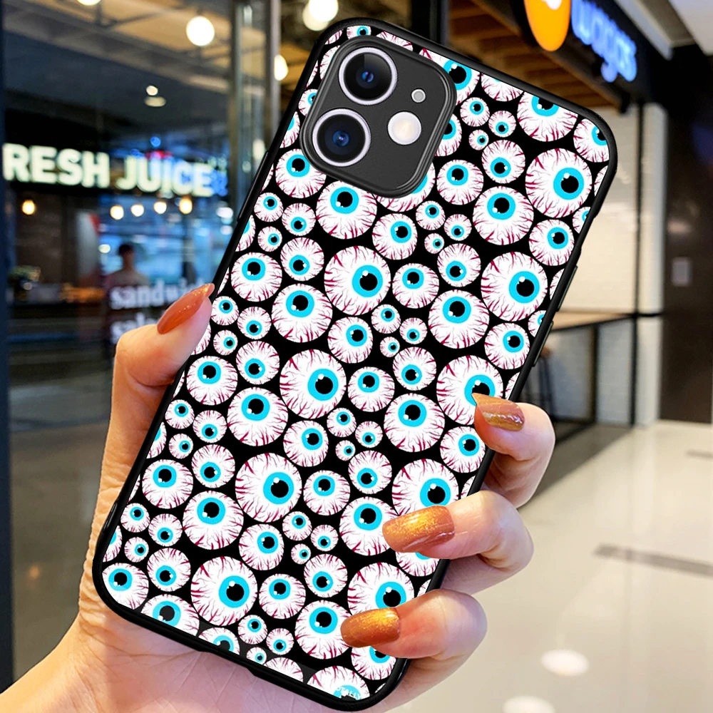 

New Luxury Blue Evil Eye Abstract for IPhone 12 Pro Max 5 6 6S 7 8 SE 2020 Plus X XS XR 11 Pro Max Phone Case Cover Funda Etui