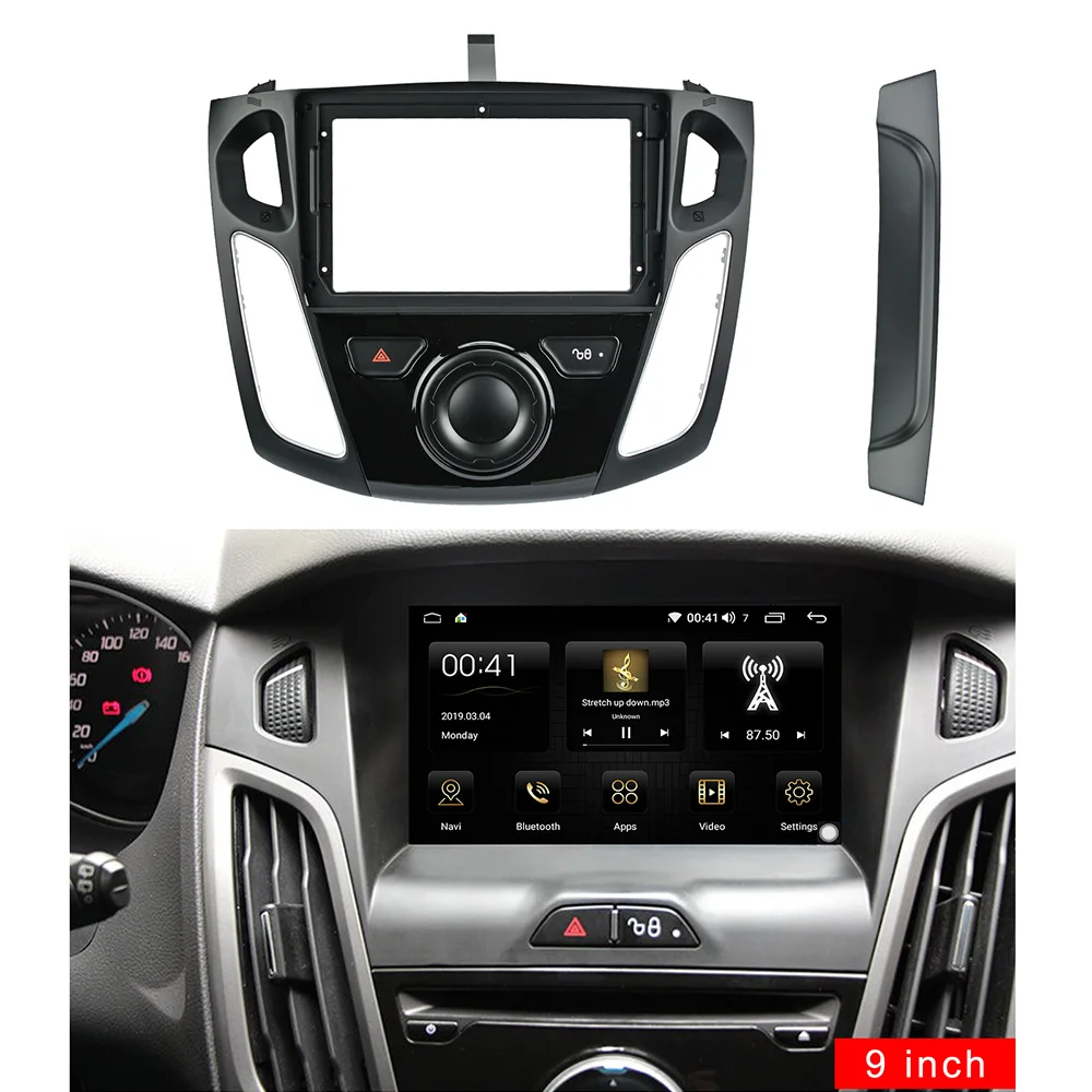 9 дюймов 2din Автомагнитола фасции Для FORD FOCUS 2012- стерео панель приборная панель установка двойной Din DVD рамка установочный комплект Fasc