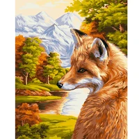 diy fox 5d diamond painting full roundsquare drill animal diamont embroidery cross ctitch kits home decor wall art