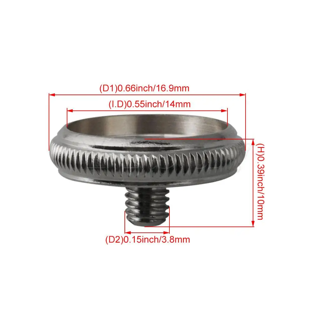 

Yibuy 30 PCS Trumpet Flat Finger Key Buttons Copper Nickel Plating Repair Part