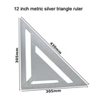 Треугольная линейка 712 дюймов, угловой транспортир из алюминиевого сплава, квадратная измерительная линейка, Метрическаяимперская для деревообрабатывающих инструментов